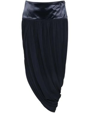 Ferragamo Draped Asymmetric Skirt - Blue