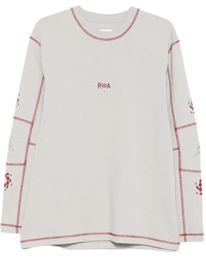 Roa T-Shirt Con Cuciture A Contrasto - Bianco