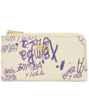 Bimba Y Lola Logo Zip Wallet - White