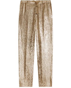 Dries Van Noten Hose Mit Pailletten - Natur