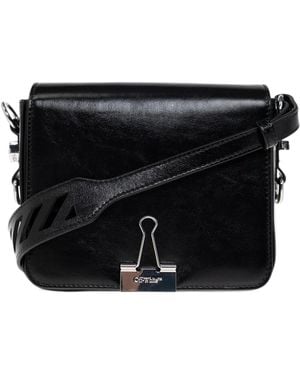 Off-White c/o Virgil Abloh Binder Leather Shoulder Bag - Black
