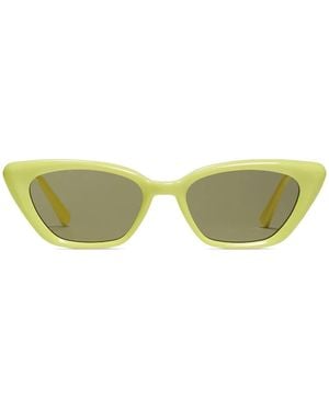 Gentle Monster Terra Cotta Y7 Logo-Plaque Sunglasses - Yellow