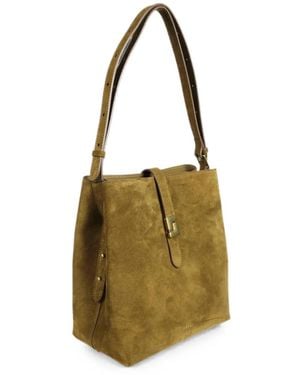 Soeur Bello Suede Shoulder Bag - Metallic