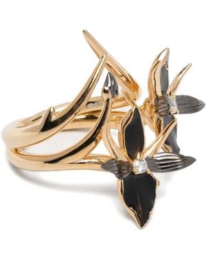 Shaun Leane Flower Ring mit Diamanten - Mettallic