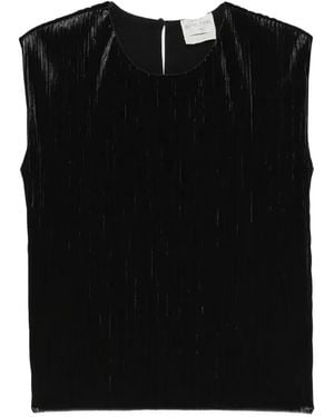 forte_forte Sleeveless Velvet Blouse - Black