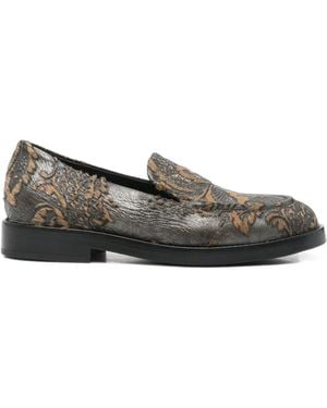Agl Attilio Giusti Leombruni Zenit Floral-Jacquard Loafers - Grey