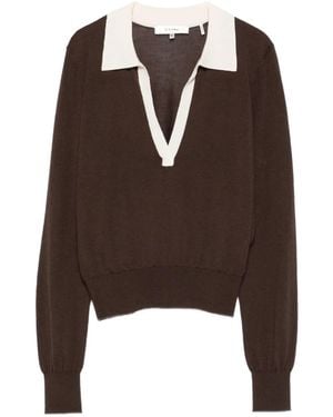 FRAME Top con cuello de polo - Marrón