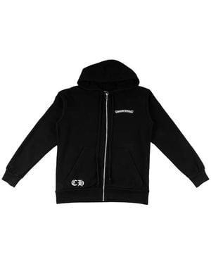 Chrome Hearts Fleur Logo-Print Hoodie - Black