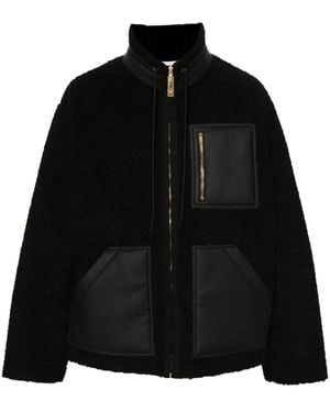 Moschino Faux Shearling Jacket - Black