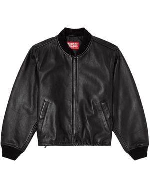 DIESEL L-Ilyan Leather Jacket - Black