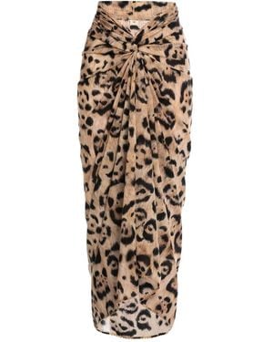 Agua Bendita Kaftan Mit Leoparden-Print - Natur