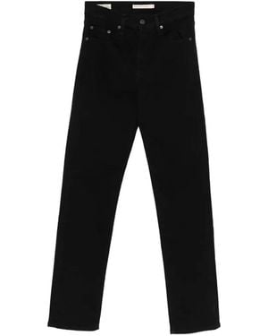 Levi's 724 High-Rise Straight-Leg Jeans - Black