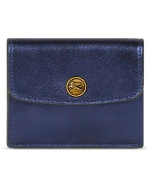 Etro カードケース - ブルー