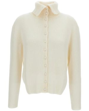 Lisa Yang Jersey Con Cuello Alto - Blanco
