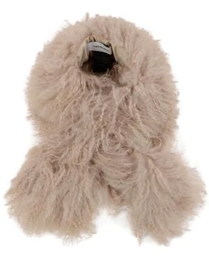 Yves Salomon Long-Fur Scarf - Brown