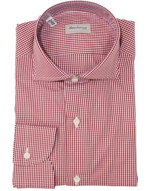 Sartorio Napoli Gingham-Check Cotton Shirt - Pink