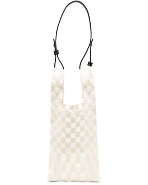 LASTFRAME Borsa Tote Semi Trasparente - Bianco