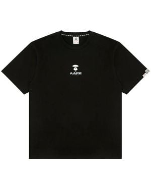Aape By A Bathing Ape Logo-Print T-Shirt - Black