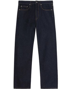 Palm Angels Logo-embroidered Denim Jeans - Blue