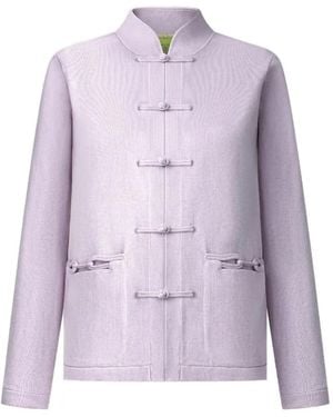 Shanghai Tang Cardigan À Détail Noué - Violet
