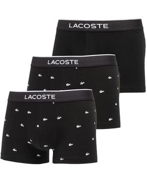 Lacoste Logo-Detail Boxers (Pack Of Three) - Black