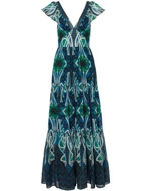 Temperley London Abito Lungo Monikh - Blu