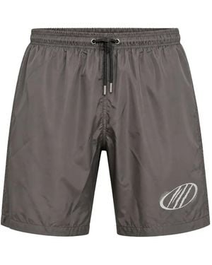 Philipp Plein Bañador Con Logo Estampado - Gris