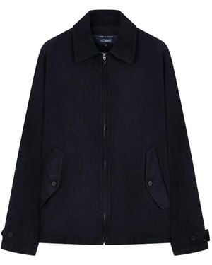 Comme des Garçons Wool Zip-Up Jacket - Blue