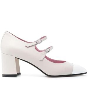 CAREL PARIS 70Mm Leather Court Shoes - White