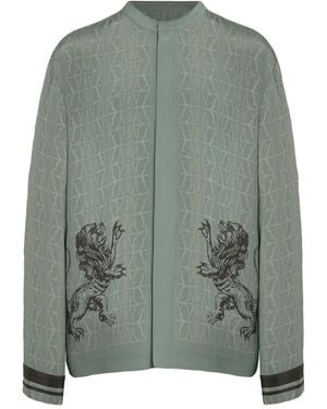 Domaine Des Artistes Lion-Print Long-Sleeved Shirt - Green