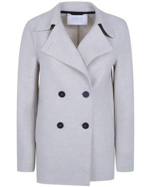 Harris Wharf London Double-Breasted Notched-Lapel Jacket - Grey