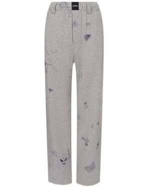 Vetements Scribble-Print Pants - Gray