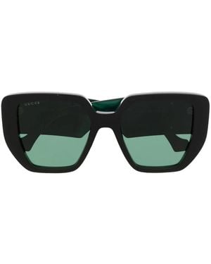 Gucci GG オーバーサイズ サングラス - グリーン