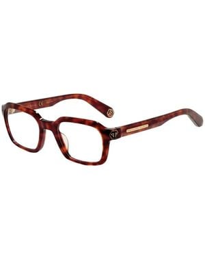 Philipp Plein Tortoiseshell-Effect Geometric-Frame Glasses - White