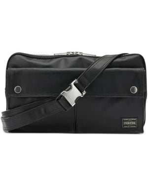 Porter-Yoshida and Co Free Style Logo-Patch Buckle-Fastening Belt Bag - Black