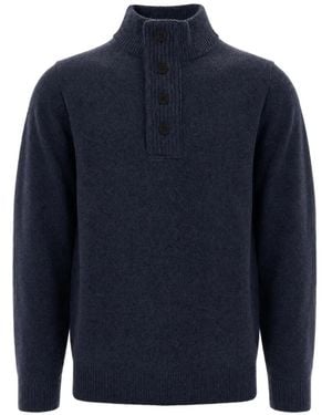 Barbour Pullover Mit Ellenbogen-Patch - Blau