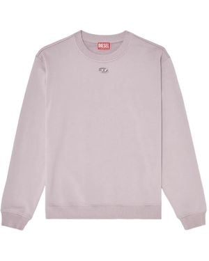 DIESEL Oval-D Embroidered Sweatshirt - Purple