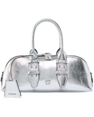 Pinko Buckle Handle Tote Bag - Metallic