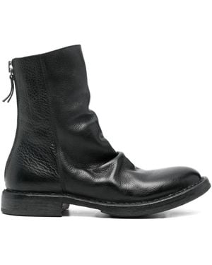 Moma Leather Ankle Boots - Black
