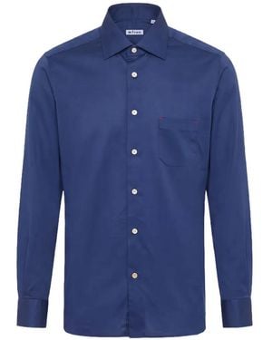 Kiton Chest-Pocket Long-Sleeve Shirt - Blue