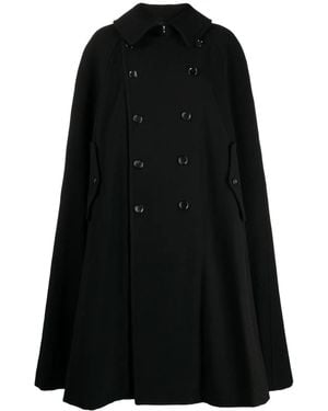 Comme des Garçons ビブカラー ダブルケープ - ブラック