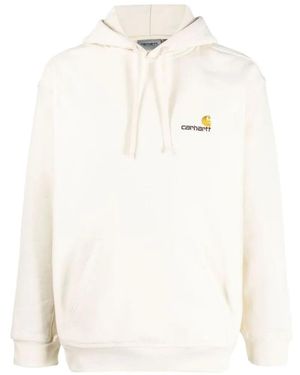 Carhartt American Script Logo-Embroidered Hoodie - White