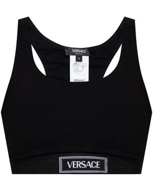 Versace Sleek Racerback Top - Black