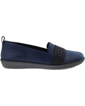 Clarks Ayla Sloane Textured Flat - Blue