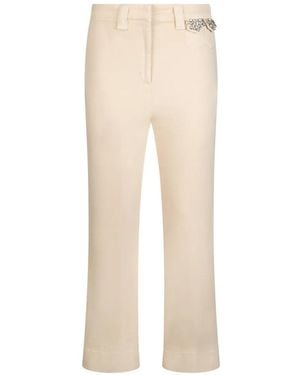 Liu Jo Mid-Rise Cropped Pants - White