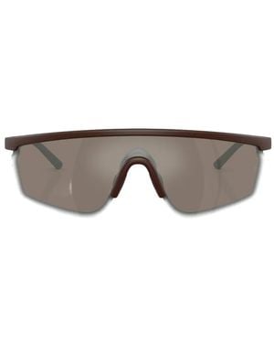 Oliver Peoples R-20 Shield-Frame Sunglasses - Grey