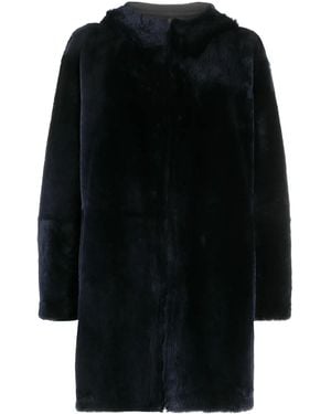 Liska Reversible Hooded Coat - Black