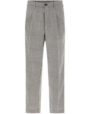 Pence Pantalon À Motif Prince De Galles - Grey