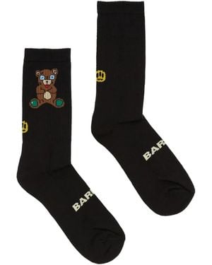 Barrow Calcetines con aplique de oso - Negro
