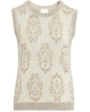 Giambattista Valli Mouwloze Top Met Ikat-Patroon - Naturel